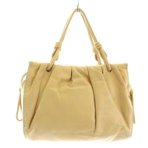 LOEWE ナッパレザーアナグラムステッチトートバッグ ベージュ