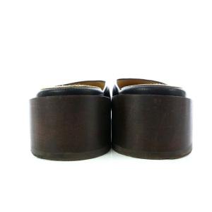 Deuxieme Classe MARI GIUDICELLI ミュール サンダル チャンキーヒール レザー 36 23cm 黒 ブラック