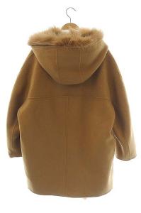 Diagram GRACE CONTINENTAL フォックスファーベスト付 ロングコート フード ジップアップ 36 キャメル