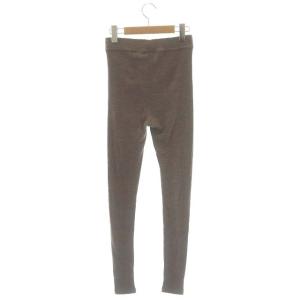 Deuxieme Classe jersey リブニットパンツ ブラウン