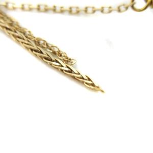 agete K10ピアスチャーム 淡水パール 両耳用 グレー イエローゴールド