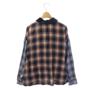 Acne Studios Bla Konst ベロアチェックシャツ ピンク