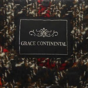 GRACE CONTINENTAL チェックツイードポンチョ ジャケット アウター ロング ウール 36 マルチカラー