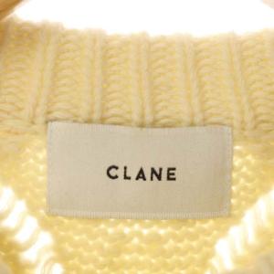 CLANE 20AW オープンワークケーブルニット セーター 長袖 プルオーバー クルーネック 1 アイボリー