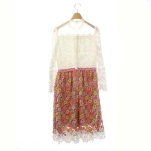 Chesty Elegant Flower Lace Onepiece シースルー 1 ピンク