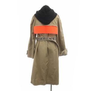 DIESEL ACIR-B オーバートレンチコート ダブル ロング ベルト付き フード XXS ベージュ
