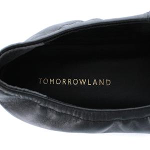 TOMORROWLAND 20AW カバードフラットシューズ ラムレザー 36 ブラック