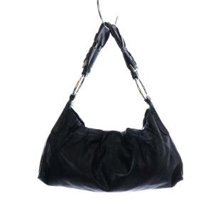 PRADA ヴィンテージ ショルダーバッグ ワンショルダーバッグ タック レザー 黒 ブラック