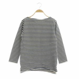 INDIGO BORDER BOAT NECK PO バスクシャツ 02 オフホワイト