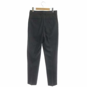 MADISONBLUE ウールタック テーパードパンツ センタープレス ジッパーフライ 1 ダークグレー