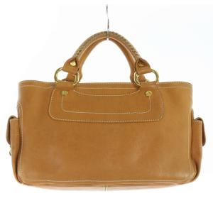 CELINE ブギーレザーハンドバッグ レザー トートバッグ ブラウン