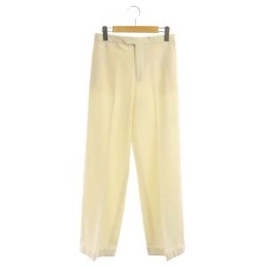 フランネルパンツ スラックス ストレート ジッパーフライ 36 オフホワイト