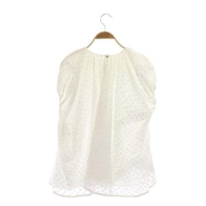 Drawer ドットジャカードギャザーブラウス 36 ホワイト