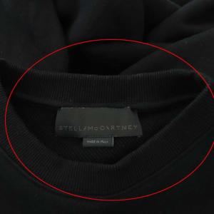 STELLA McCARTNEY ロゴスウェット トレーナー 長袖 XS ブラック ホワイト