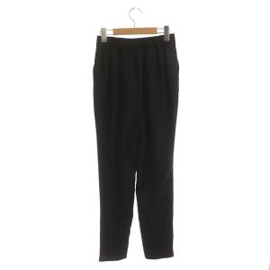ENFOLD 21SS ゴムジョッパーズパンツ リネンライク テーパード タック 38 ブラック