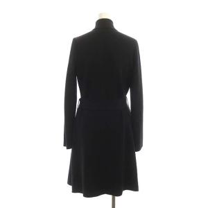 EPOCA ラッフルニットコート ベルト付き 40 ブラック