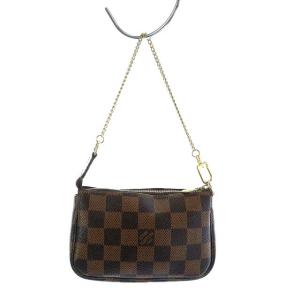 LOUIS VUITTON ダミエ アクセソワール N58011 ミニポシェット チェーン 茶
