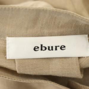 ebure ワンピース ロング リネン シルク 七分袖 38 ブラウン