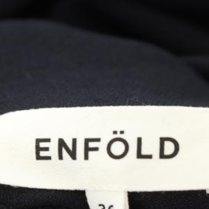 ENFOLD ワンピース ウール ダブルクロス 1スタンドBOX ロング 長袖 36 ネイビー