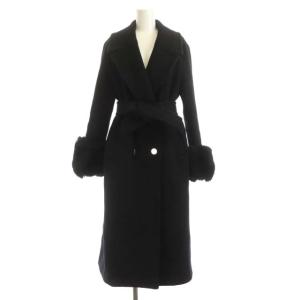 20AW ダブルブレスコート 金ボタン 38 黒