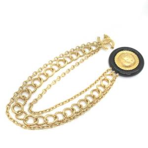 ブローチ Wココマーク チェーンゴールド色 B18A