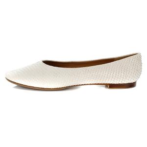 PIPPICHIC OKEEFE PYT フラットシューズ パイソン型押し 37.5 ホワイト