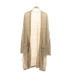 リネンロングカーディガン 38 ライトブラウン