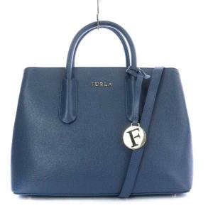 FURLA TESSA 2wayハンドバッグ ブルー