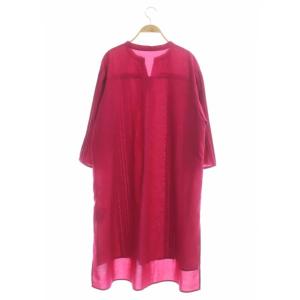 ADORE 20SS シアーボイルチュニックブラウスワンピース ロング 長袖 38 ピンク