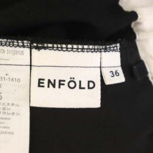 ENFOLD 21AW ダブルクロス EGG PANTS スラックス イージー テーパード 36 ブラック