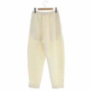 ENFOLD 21AW ダブルクロス EGG PANTS イージー テーパード 36 オフホワイト
