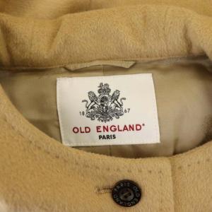 OLD ENGLAND アンゴラビーバーフードコート ロング 36 ベージュ