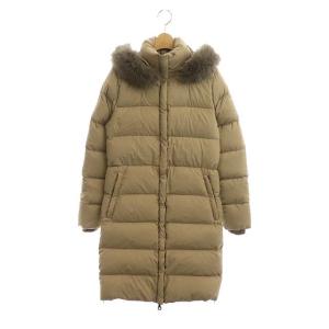 DENEBDUE ダウンコート フード フォックスファー 38 ベージュ