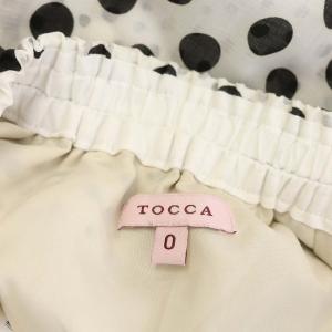 TOCCA スカート フレア ドット 0 ホワイト