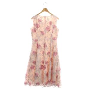 TOCCA LAVENDER Wavy Embroidery 花柄ノースリーブワンピース 2 ピンク