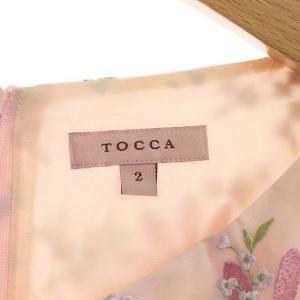 TOCCA LAVENDER Wavy Embroidery 花柄ノースリーブワンピース 2 ピンク