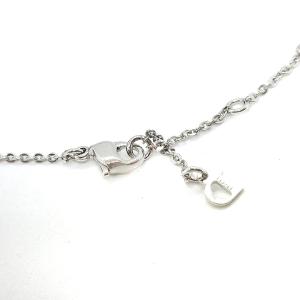 Christian Dior ネックレス アクセサリー ロゴ ストーン シルバー色