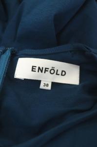 ENFOLD ハイツイスト天竺レイヤードオールインワン コンビネゾン ワイド デザイン ノースリーブ 38 ブルー