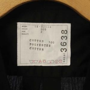 sacai シャツドッキングボーダーカーディガン ニット Vネック 長袖 前開き 2 黒 紺 ブラック ネイビー