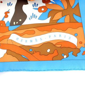 HERMES カレ90 Les Dix Cavaliers 10人の騎士 スカーフ シルク