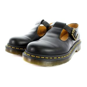 Dr.Martens POLLEY Tバーシューズ レザー 24cm ブラック
