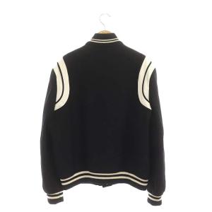 SAINT LAURENT PARIS テディジャケット 50 黒 白