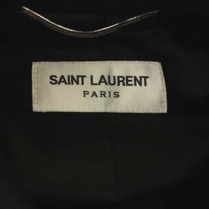 SAINT LAURENT PARIS テディジャケット 50 黒 白