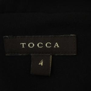 TOCCA TWIGGY ドレス ワンピース 千鳥格子 ノースリーブ 膝丈 4 ベージュ ブラック ホワイト