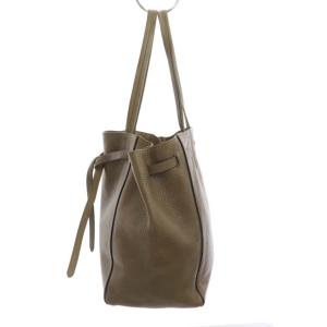 CELINE スモール カバ ファントム トートバッグ レザー 茶