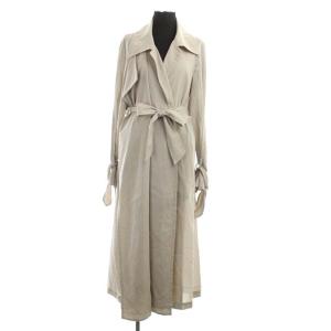 20SS バルマカーンステッチコート ロング ベルト付き 36 ベージュ