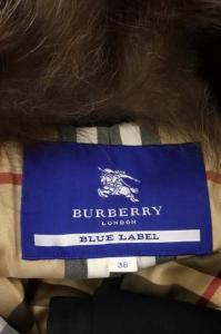 BURBERRY BLUE LABEL ダウンロングコート 38 ブラック