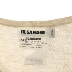 JIL SANDER カシミヤ シルク ノースリーブニット カットソー プルオーバー 36 ベージュ