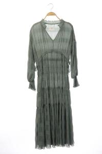 20SS SHIRRING PLEATS DRESS フレア S ミントグリーン