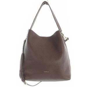 GRACE HOBO ハンドバッグ ショルダーバッグ レザー ロゴ ブラウン